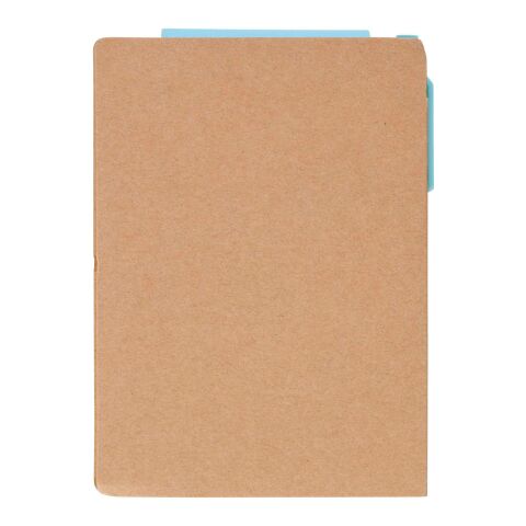 Cuaderno y bolígrafo Quillo | Cartón reciclado | A6 | Liso azul claro
