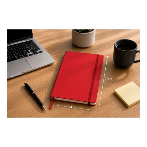 Libreta de notas rojo