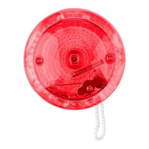 Yoyo transparente, con luz rojo