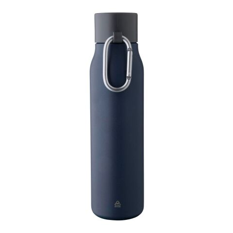 Botella de acero inox. reciclado Cassian azul