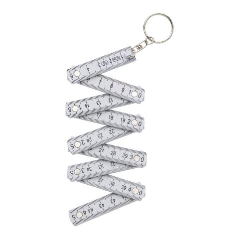 Regla plegable de plástico blanco