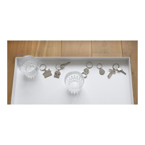 Llavero de metal plata | sin montaje de publicidad | no disponible | no disponible