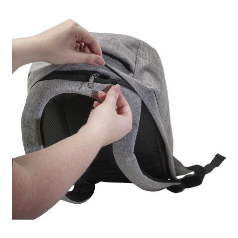 Mochila antirrobo de poliéster gris claro | sin montaje de publicidad | no disponible | no disponible