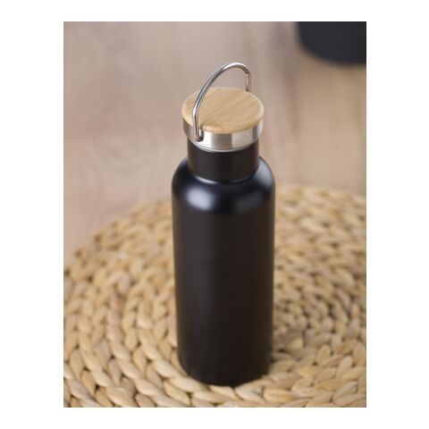 Bidón termo de acero inox. negro | sin montaje de publicidad | no disponible | no disponible