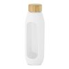 Botella de vidrio borosilicato de 600 ml con agarre de silicona "Tidan" Estándar | Blanco | sin montaje de publicidad | no disponible | no disponible