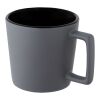 Taza de cerámica de 370 ml con acabado mate "Cali" Estándar | Negro intenso-Gris | sin montaje de publicidad | no disponible | no disponible