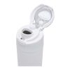 Botella de agua Theron de 800 ml de acero inoxidable de pared simple reciclado (RCS), con tapa de doble función y pajita abat blanco