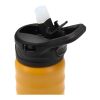 Botella deportiva Knox de 350 ml de acero inoxidable de doble pared reciclado RCS con pajita abatible Amarillo
