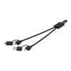 Cable de carga rápida 6 en 1 de 45 W en aluminio reciclado con certificación RCS "Connect" Estándar | Negro | sin montaje de publicidad | no disponible | no disponible