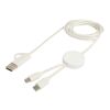 Cable 5 en 1 de plástico reciclado de 30 cm para sincronización de datos y carga rápida de 27 W "Citala" Estándar | blanco | sin montaje de publicidad | no disponible | no disponible