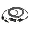 Cable de carga magnético 5 en 1 SMART de 65 W y 100 cm con certificación RCS Negro