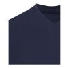 Camiseta orgánica unisex de 200 g/m² con certificado OCS de manga corta y cuello de pico "Balfour" Azul marino | XXS
