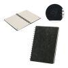 MISHIMA. Cuaderno A5 con tapa semidura de fieltro reciclado (100% rPET) con anillas y páginas rayadas Impresión De Pantalla 1 color