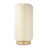 Lámpara LED de papel plegable Coollux Aurora Tall sobre base de madera, 32cm Natural | sin montaje de publicidad | no disponible | no disponible
