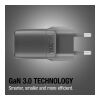 Fresh 'n Rebel Cargador rápido 30W GaN USB-C y USB-A gris oscuro
