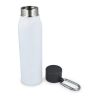 Botella térmica con mosquetón y acabado mate, 600 ml Blanco | sin montaje de publicidad | no disponible | no disponible