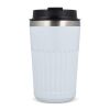 Termo de acero inoxidable reciclado para café para llevar, 400 ml. Blanco | sin montaje de publicidad | no disponible | no disponible
