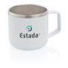 Taza de acero inoxidable blanco | sin montaje de publicidad | no disponible | no disponible