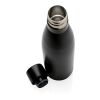Botella sólida de acero inoxidable reciclado RCS negro | sin montaje de publicidad | no disponible | no disponible | no disponible