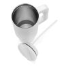 Vaso de acero inoxidable reciclado RCS antigoteo Embrace blanco | sin montaje de publicidad | no disponible | no disponible