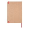 Libreta A5 ecológica de kraft rojo | sin montaje de publicidad | no disponible | no disponible