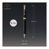 Bolígrafo Parker Sonnet, negro mate con acabados en paladio. dorado