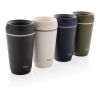 Vaso de plástico reciclado Topl To Go con tapa patentada 360 marron