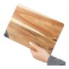 Tabla de cortar Heinz | Acacia reciclada | Con afilador de cuchillos marrón