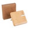 Cargador inalámbrico Tribu | Bambú reciclado | 3-en-1 marrón