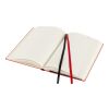 Cuaderno de cartón (aprox. A5). rojo | sin montaje de publicidad | no disponible | no disponible