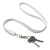 Lanyard TPE con cable cargador blanco | sin montaje de publicidad | no disponible | no disponible