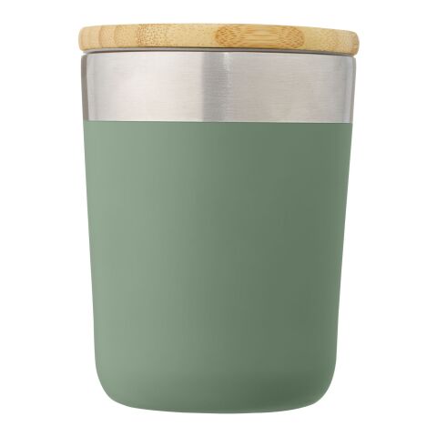 Vaso de 300 ml de acero inoxidable con aislamiento al vacío de cobre y tapa de bambú &quot;Lagan&quot; Estándar | Verde mezcla | sin montaje de publicidad | no disponible | no disponible