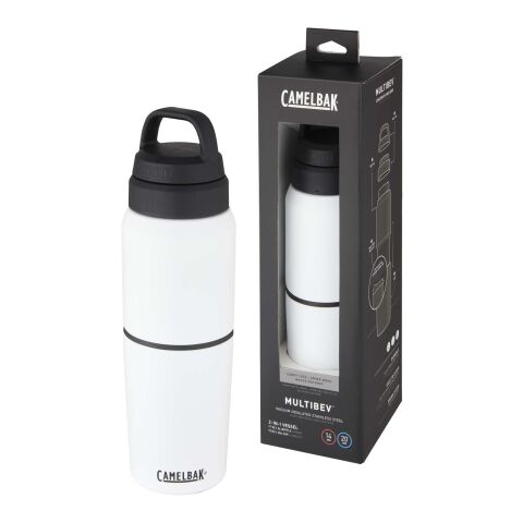 CamelBak® bidón de acero inoxidable con aislamiento al vacío de 500 ml y vaso de 350 ml &quot;MultiBev&quot; Estándar | blanco | sin montaje de publicidad | no disponible | no disponible