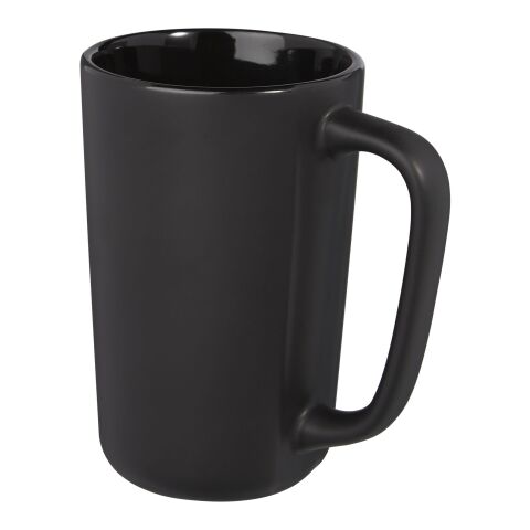 Taza de cerámica de 480 ml &quot;Perk&quot; Estándar | negro | sin montaje de publicidad | no disponible | no disponible