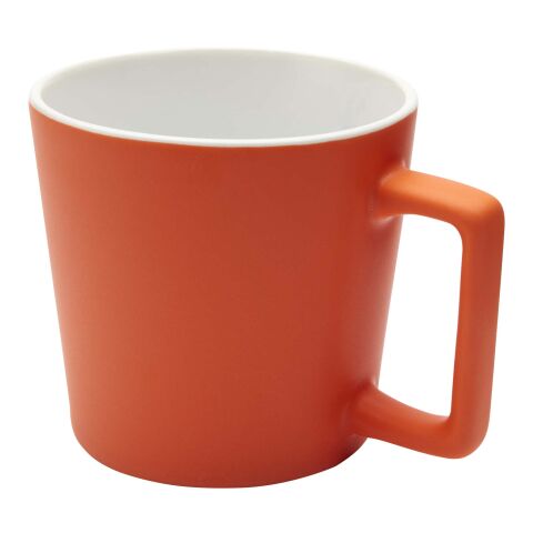 Taza de cerámica de 370 ml con acabado mate &quot;Cali&quot; Estándar | Naranja | sin montaje de publicidad | no disponible | no disponible
