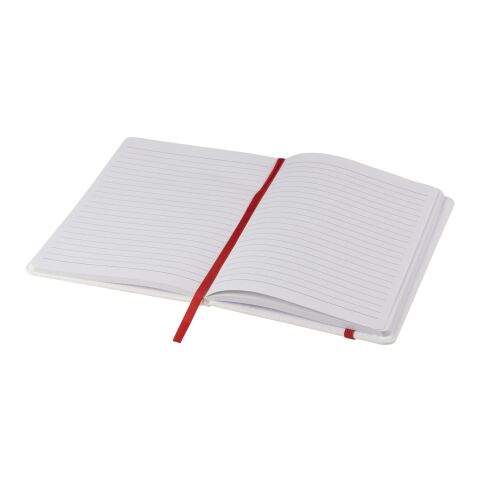 Libreta blanca con cinta de color A5 "Spectrum" Estándar | Blanco-Rojo | sin montaje de publicidad | no disponible | no disponible | no disponible