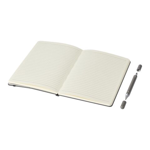 Set de bolígrafo y libreta "Skribi" Estándar | Gris | sin montaje de publicidad | no disponible | no disponible | no disponible