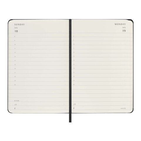 Agenda diaria de bolsillo de 12 meses con tapa dura "Moleskine" Estándar | Negro intenso | sin montaje de publicidad | no disponible | no disponible