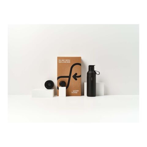 Set de regalo 3 en 1 de 500&nbsp;ml "Ocean Bottle" Estándar | Obsidian Black | sin montaje de publicidad | no disponible | no disponible