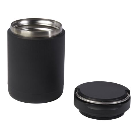 Fiambrera de acero inoxidable reciclado de 500 ml "Doveron" Estándar | Negro intenso | sin montaje de publicidad | no disponible | no disponible