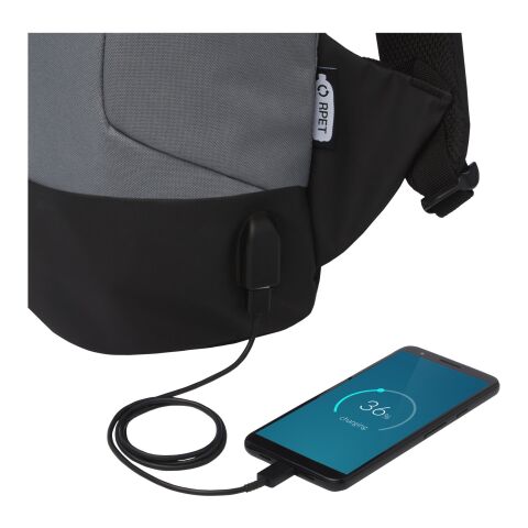 Mochila antirrobo de RPET &quot;Cover&quot; Estándar | Gris | sin montaje de publicidad | no disponible | no disponible | no disponible