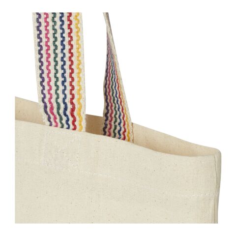Bolsa Tote de algodón reciclado de 180 g/m² de 5 l &quot;Rainbow&quot; Estándar | Natural | sin montaje de publicidad | no disponible | no disponible | no disponible