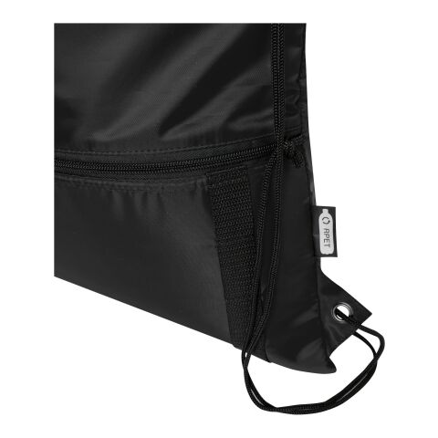 Bolsa con cordón aislada y reciclada de 9L "Adventure" Estándar | Negro intenso | sin montaje de publicidad | no disponible | no disponible | no disponible