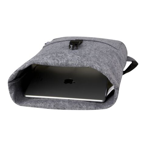 Bolsa para bicicleta enrollable de fieltro reciclado GRS de 13 L &quot;Felta&quot; Estándar | Gris | sin montaje de publicidad | no disponible | no disponible | no disponible