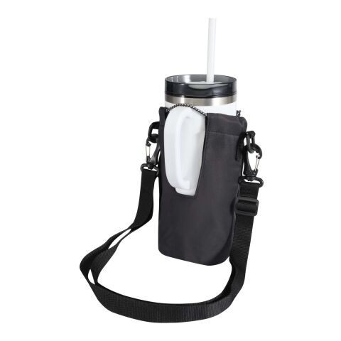 Bolsa para botellas de viaje reciclada de 2 litros &quot;Trip Aware™&quot; Estándar | Negro intenso | sin montaje de publicidad | no disponible | no disponible | no disponible