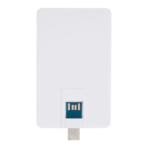 Memoria USB de 64 GB con tipo C y USB A 3.0 &quot;Duo slim&quot; Estándar | Blanco | sin montaje de publicidad | no disponible | no disponible