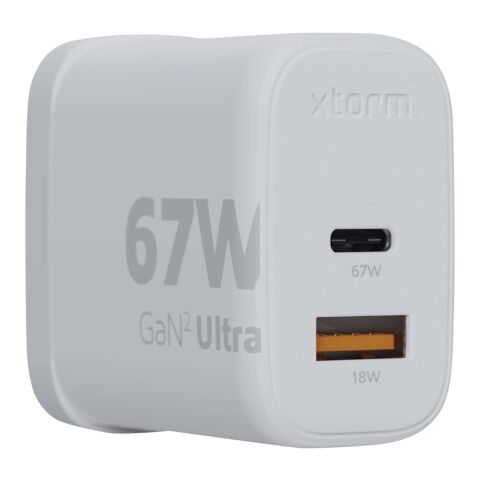 Cargador de pared de 67 W con enchufe del Reino Unido &quot;Xtorm XEC067G GaN² Ultra&quot; Estándar | blanco | sin montaje de publicidad | no disponible | no disponible