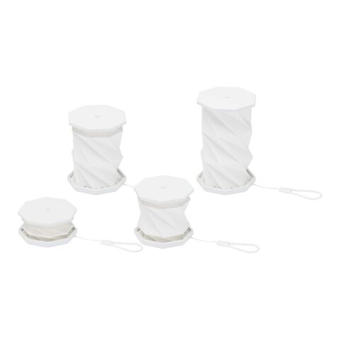 Lámpara de mesa plegable de plástico reciclado Celestia blanco