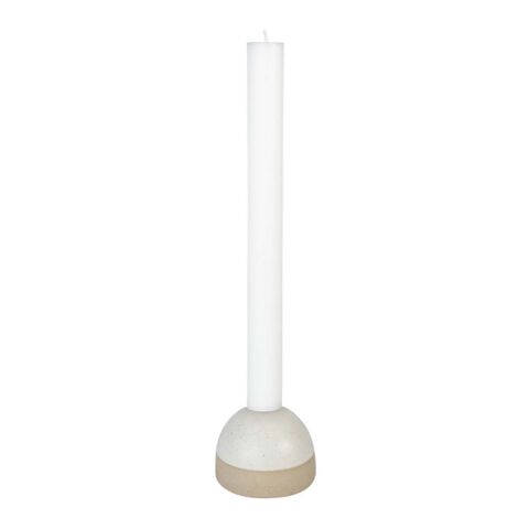 Juego de portavelas para cena ReClay de Originalhome blanco