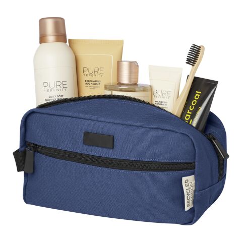 Neceser de lona reciclada GRS de 3,5 l &quot;Joey&quot; Estándar | Azul profundo | sin montaje de publicidad | no disponible | no disponible | no disponible